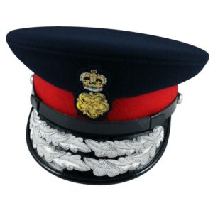 British Deputy Assistant Commissioner Double Silver Oak Leaf Peaked Cap Headgear