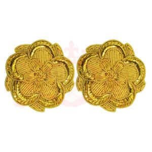 English Gold Rose Hand Embroidered Lord Lieutenant Bullion Wire Rank Badge