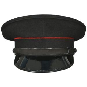 Fire Brigade Peak Cap, Fire Service Black Blazer Peak Officers Cap Hat