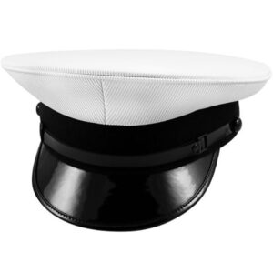 British Royal Navy Class 1 & 3 White Officer Peaked Cap
