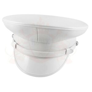Military Marching Band White Peak Cap, Peaked Hat Headgear