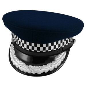 British Deputy Chief Constable Single Silver Oak Leaf Peaked Cap Headgear