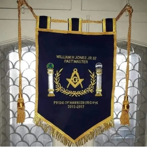 William H. Jones Jr. 32° Past Master Pride of Harrisburg #16 embroidered framed badge 2012–2017