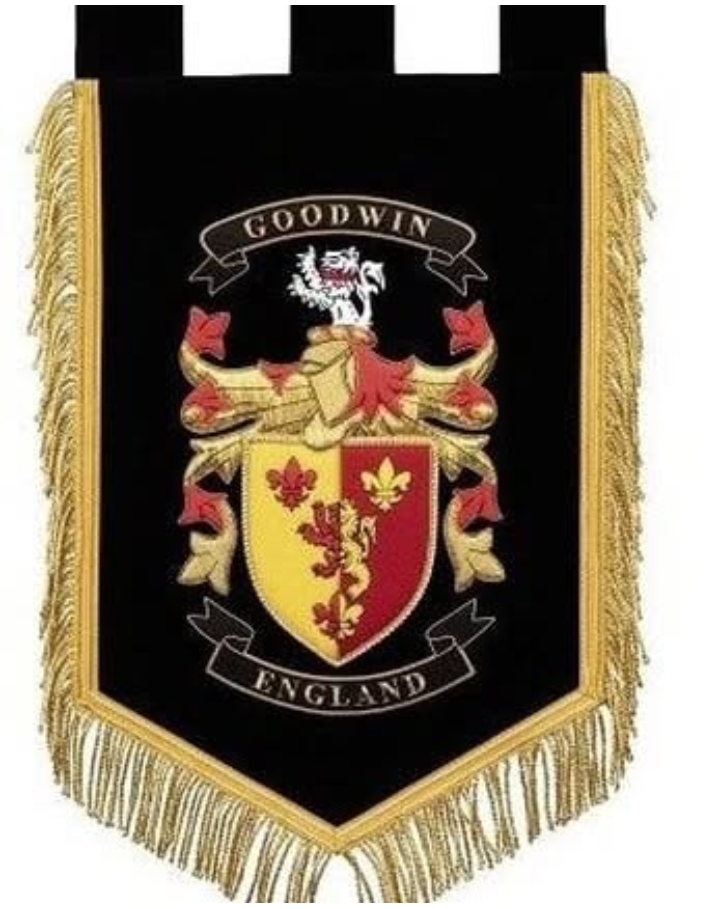 Goodwin England embroidered patch badge with premium golden embroidery