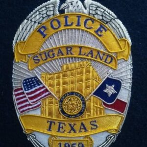 Police Sugar Land Texas Embroidery Batch – Premium Law Enforcement Collectible