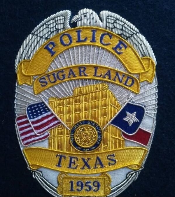 Police Sugar Land Texas Embroidery Batch – Premium Quality Police Patch