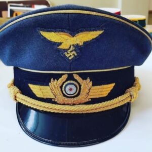 Original WWII German Luftwaffe Officer Visor Cap – Rare Collectible