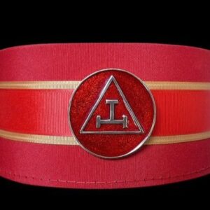 Red Masonic Embroidery Cap – Golden Symbol Design