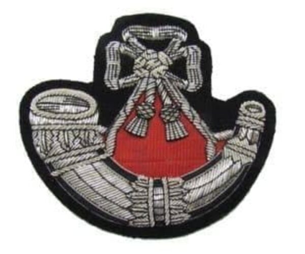 Handmade Embroidery Batch in Silver – Decorative Patch