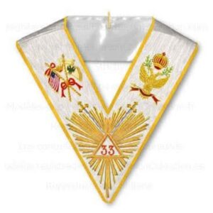 33rd Degree Masonic Collar – Hand Embroidered Regalia
