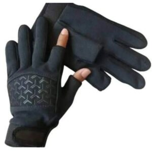 Yamima Tactical Full Finger Black Gloves with Anti-Slip Grip